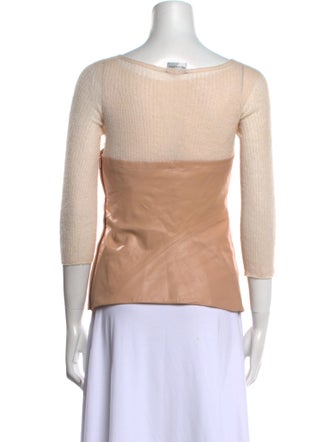 Philosophy di Lorenzo Serafini Shearling V-Neck Top