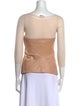 Philosophy di Lorenzo Serafini Shearling V-Neck Top
