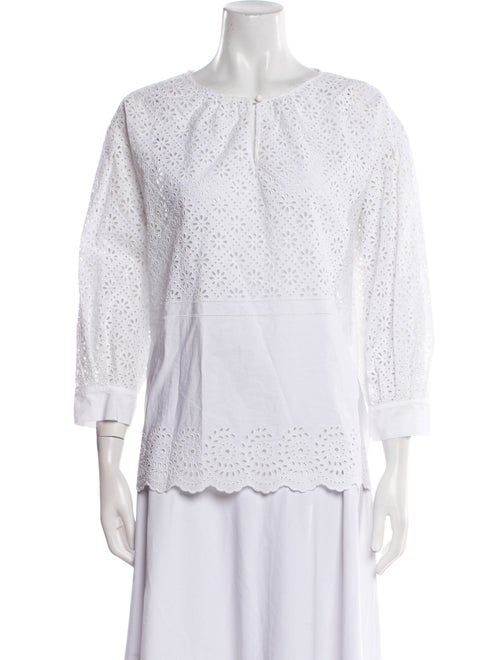 Philosophy di Lorenzo Serafini Bateau Neckline Three-Quarter Sleeve Blouse