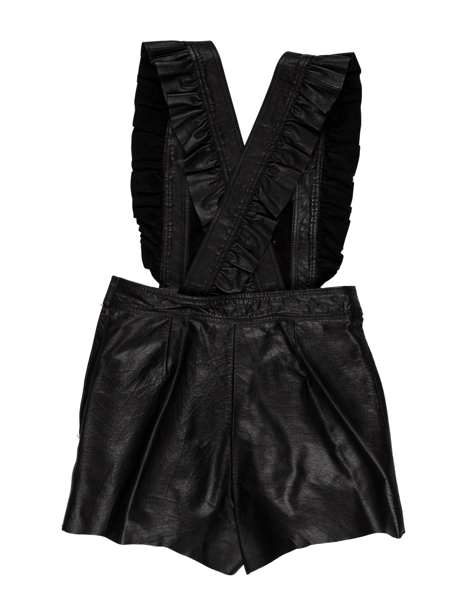 Philosophy di Lorenzo Serafini Leather Square Neckline Romper