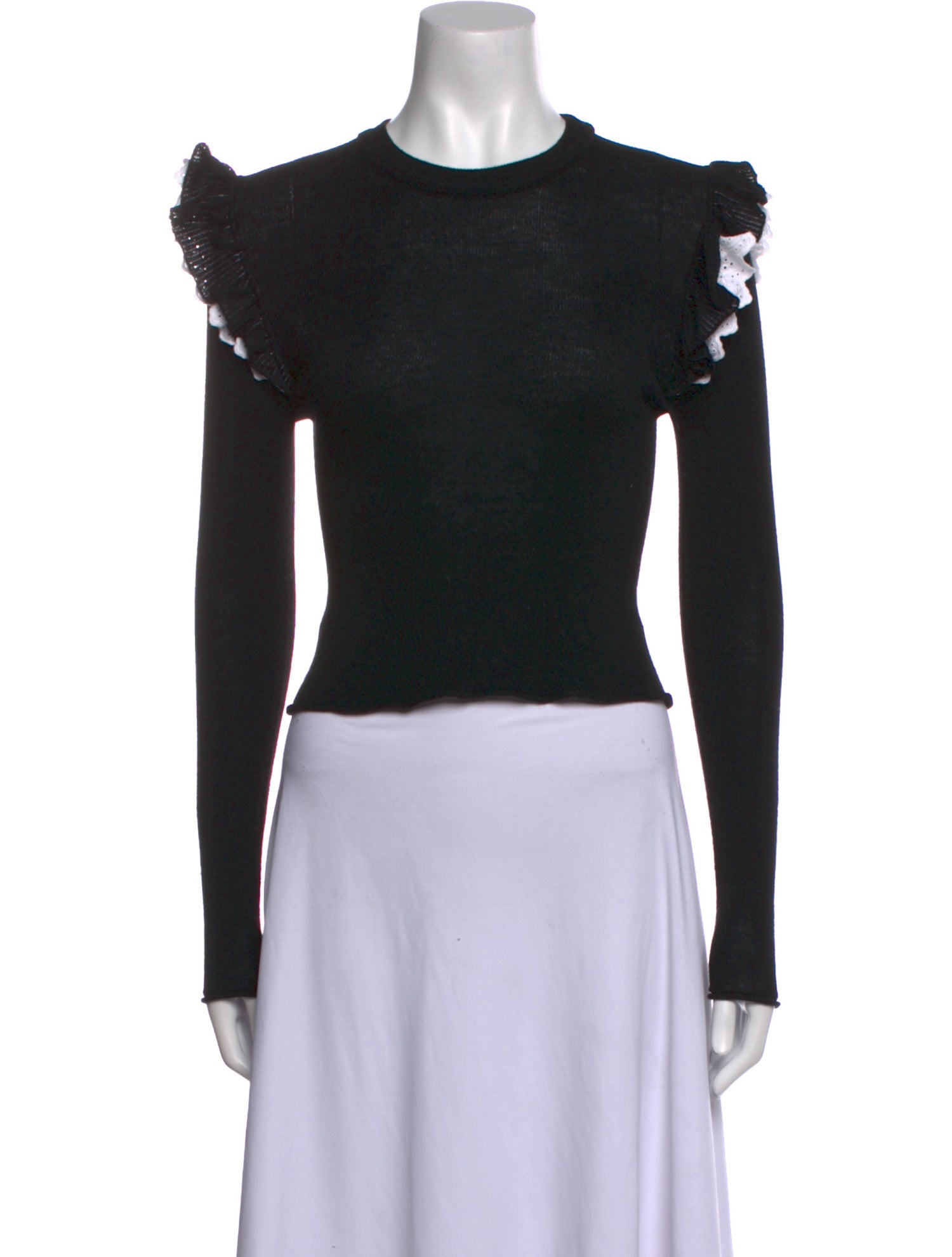 Philosophy di Lorenzo Serafini Mock Neck Long Sleeve Crop Top