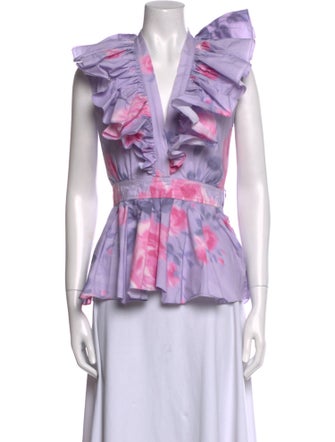 Philosophy di Lorenzo Serafini Printed V-Neck Top