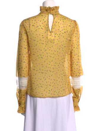 Philosophy di Lorenzo Serafini Floral Print Mock Neck Blouse