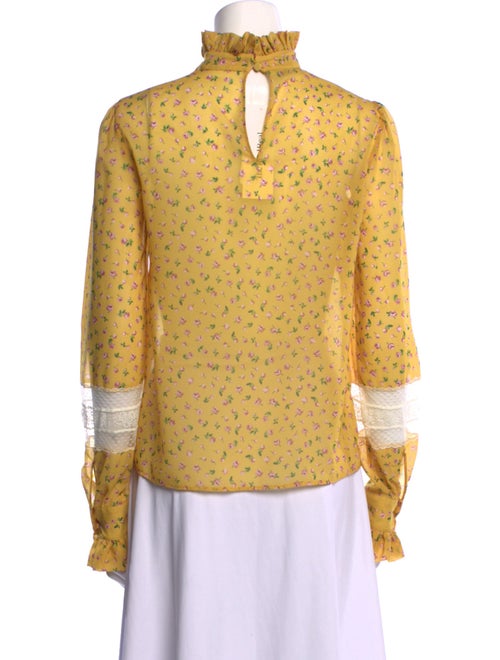 Philosophy di Lorenzo Serafini Floral Print Mock Neck Blouse