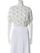 Philosophy di Lorenzo Serafini Floral Print Bateau Neckline Crop Top