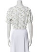 Philosophy di Lorenzo Serafini Floral Print Bateau Neckline Crop Top