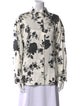 Philosophy di Lorenzo Serafini Floral Print Mock Neck Button-Up Top