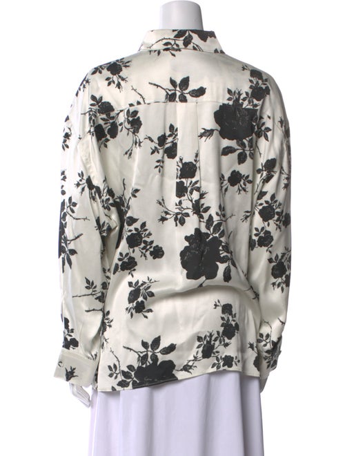Philosophy di Lorenzo Serafini Floral Print Mock Neck Button-Up Top