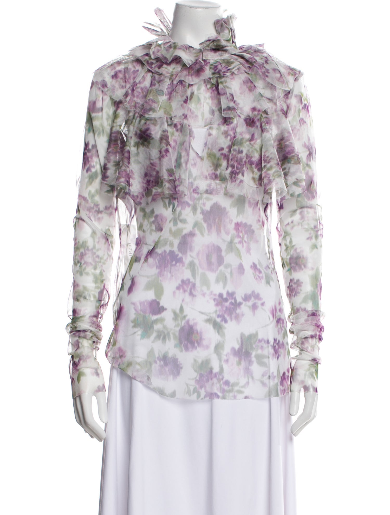 Philosophy di Lorenzo Serafini Floral Print Mock Neck Top