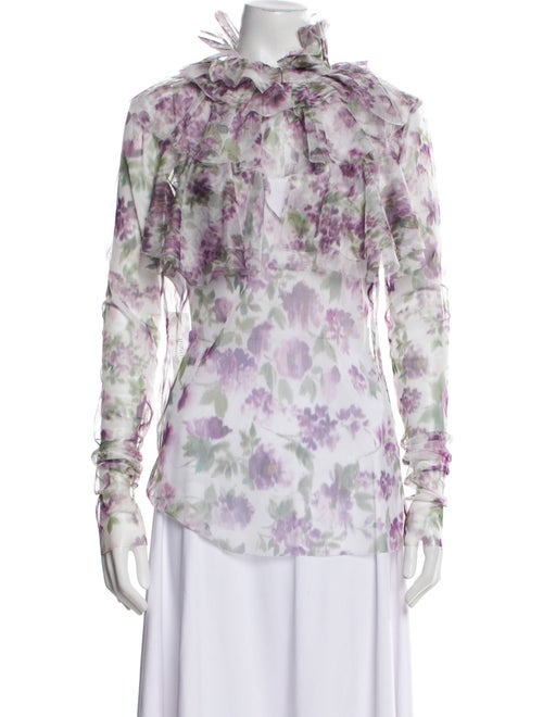 Philosophy di Lorenzo Serafini Floral Print Mock Neck Top