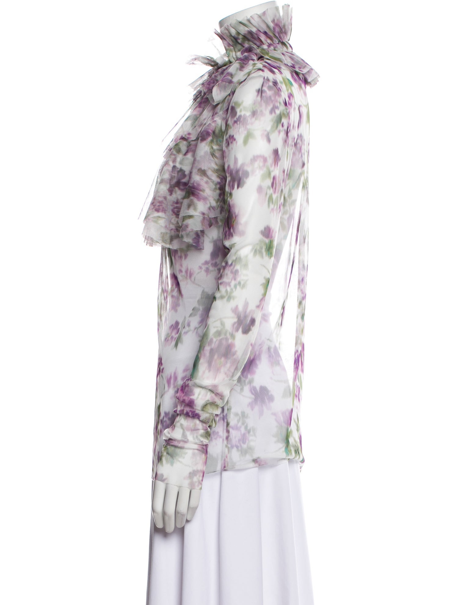 Philosophy di Lorenzo Serafini Floral Print Mock Neck Top