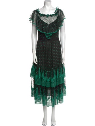 Philosophy di Lorenzo Serafini Lace Pattern Midi Length Dress