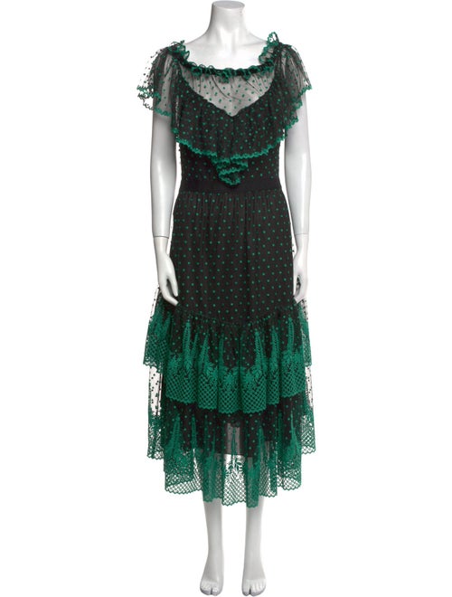 Philosophy di Lorenzo Serafini Lace Pattern Midi Length Dress