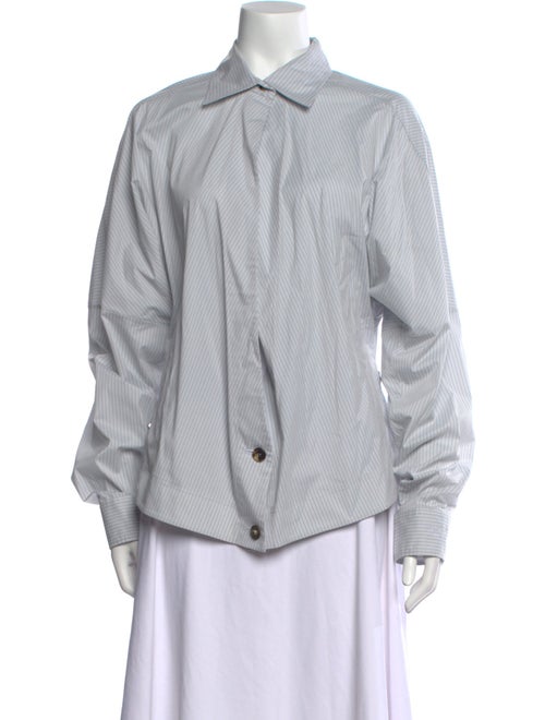 Philosophy di Lorenzo Serafini Striped Long Sleeve Button-Up Top