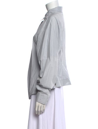 Philosophy di Lorenzo Serafini Striped Long Sleeve Button-Up Top