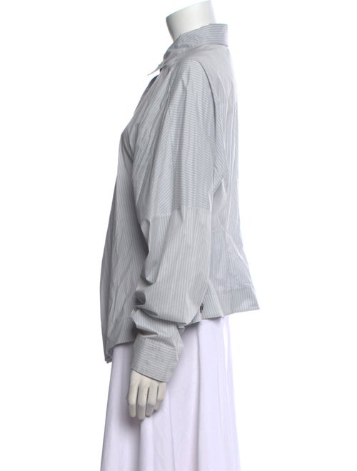 Philosophy di Lorenzo Serafini Striped Long Sleeve Button-Up Top