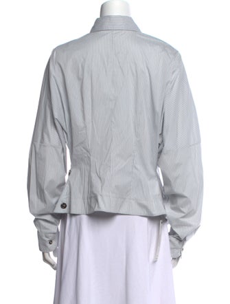 Philosophy di Lorenzo Serafini Striped Long Sleeve Button-Up Top