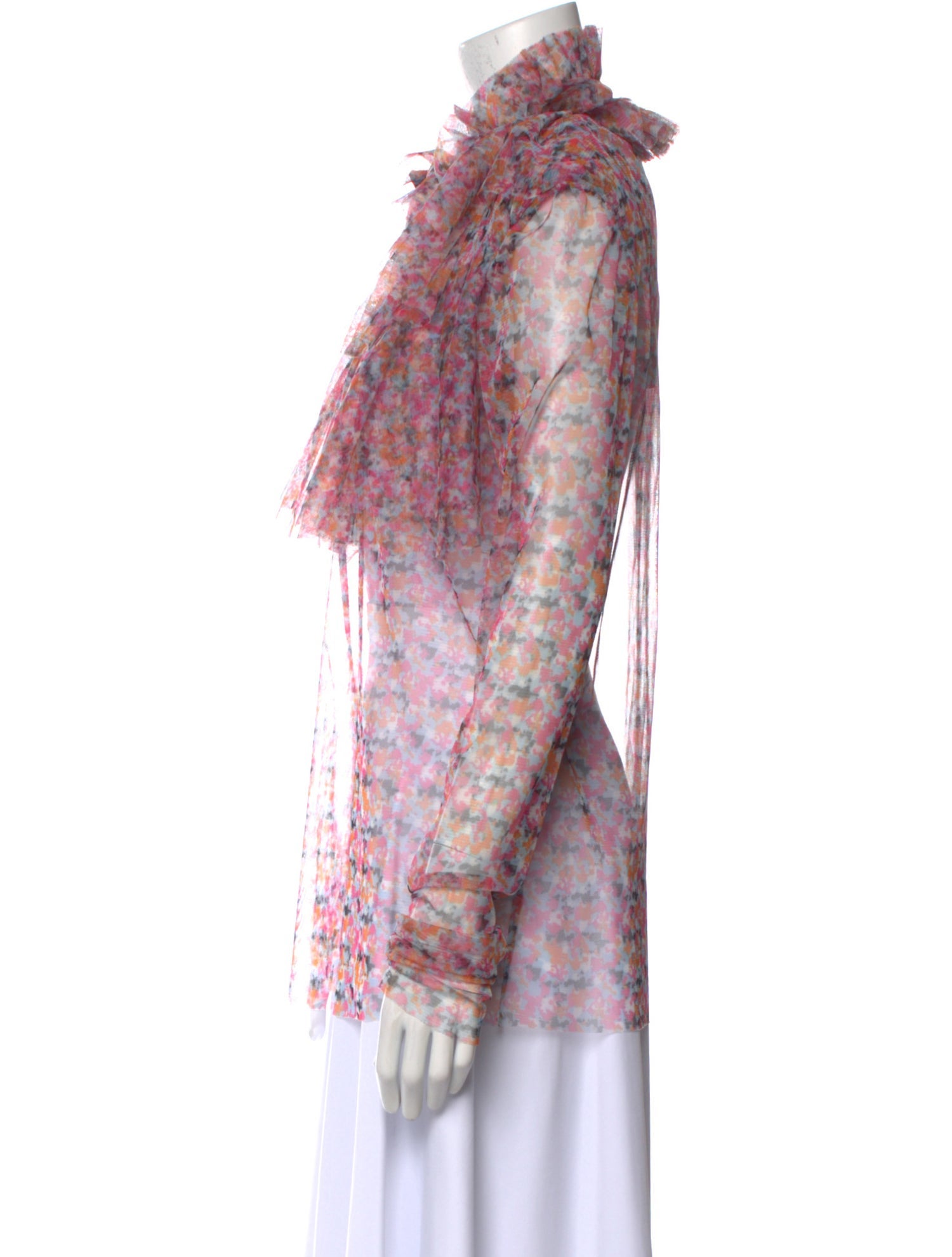 Philosophy di Lorenzo Serafini Floral Print Long Sleeve Polo