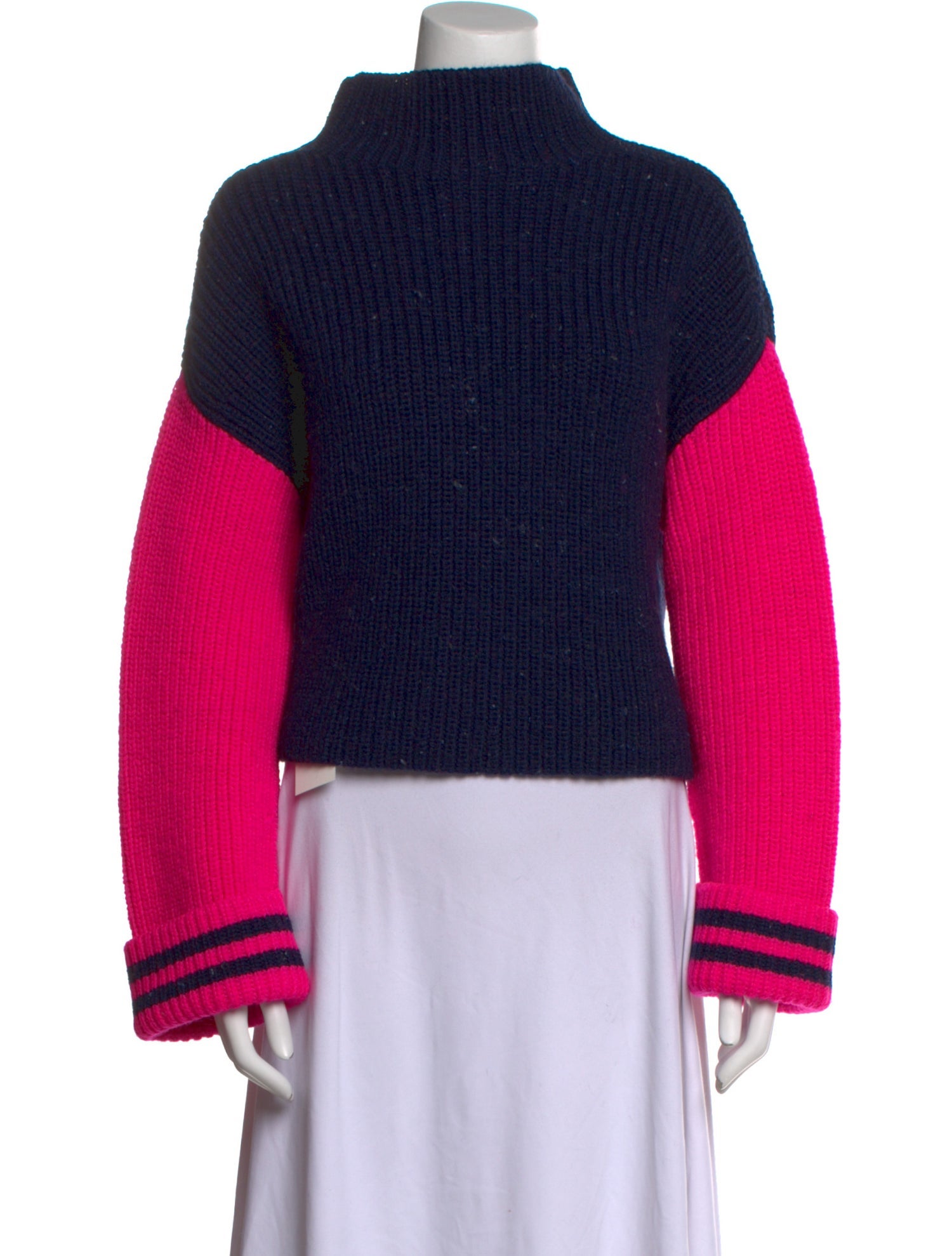 Philosophy di Lorenzo Serafini Wool Colorblock Pattern Sweater