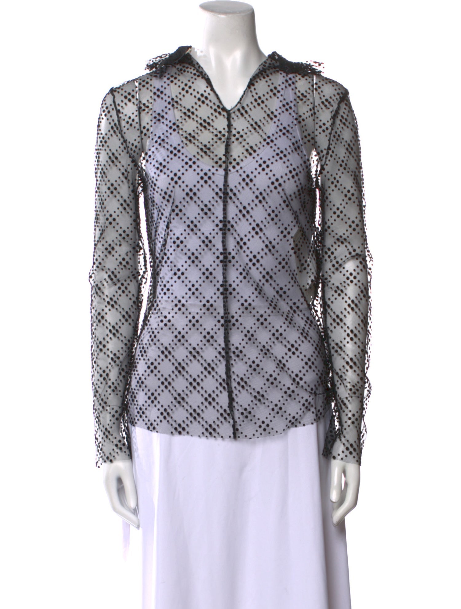 Philosophy di Lorenzo Serafini Plaid Print V-Neck Button-Up Top w/ Tags