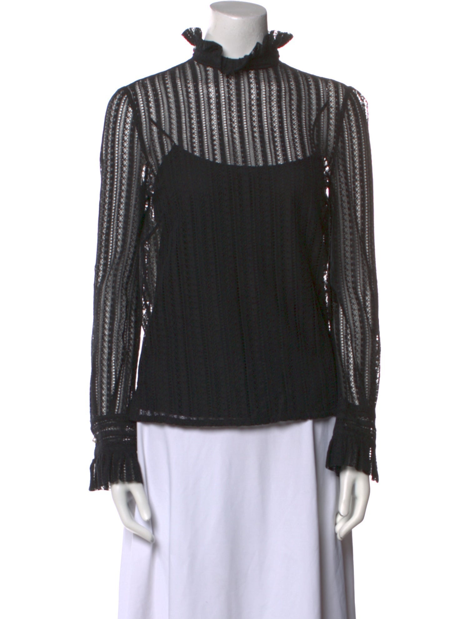 Philosophy di Lorenzo Serafini Mock Neck Long Sleeve Blouse