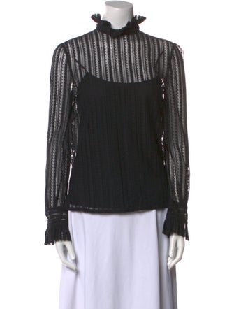 Philosophy di Lorenzo Serafini Mock Neck Long Sleeve Blouse