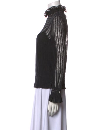 Philosophy di Lorenzo Serafini Mock Neck Long Sleeve Blouse