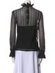 Philosophy di Lorenzo Serafini Mock Neck Long Sleeve Blouse
