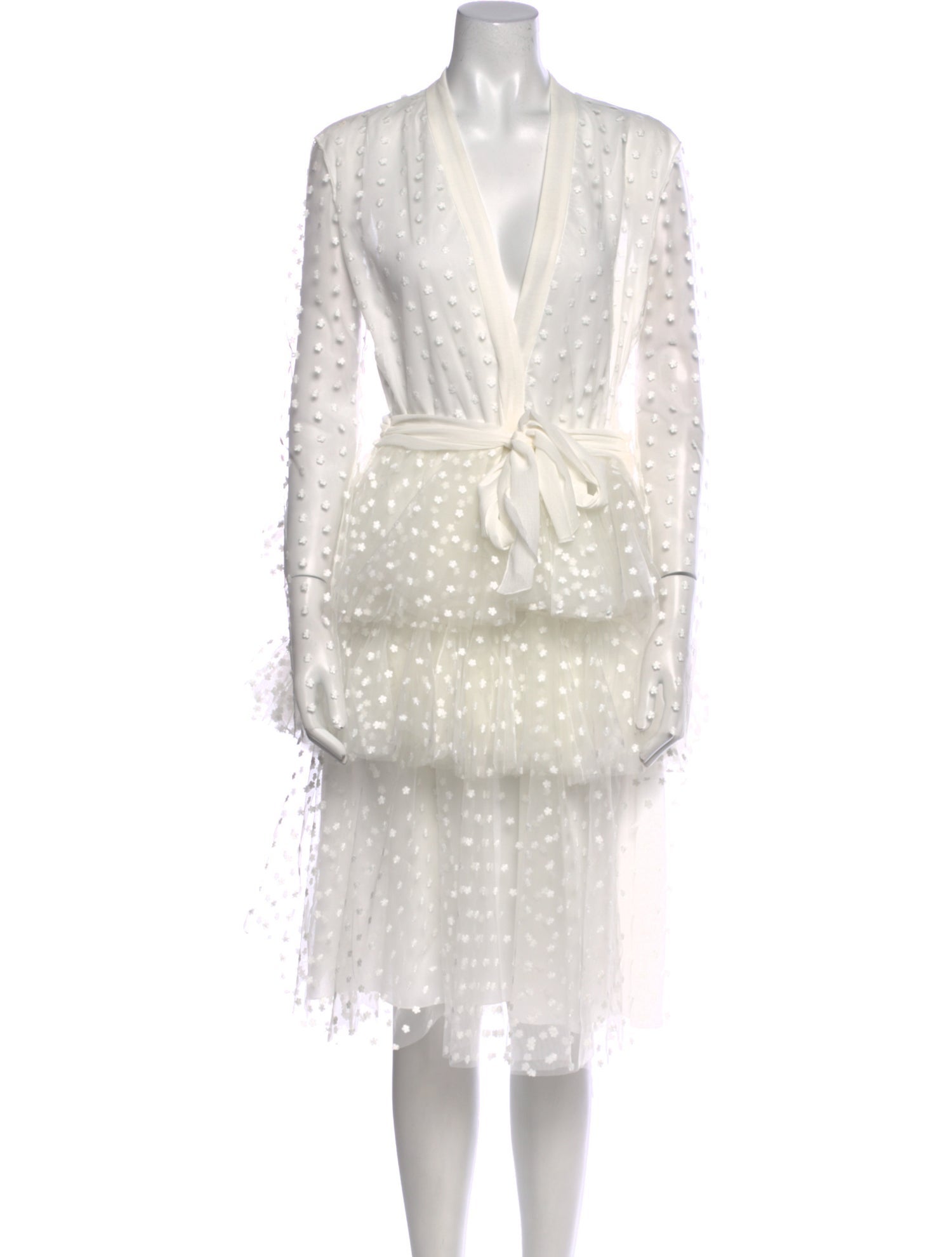 Philosophy di Lorenzo Serafini Lace Pattern Midi Length Dress