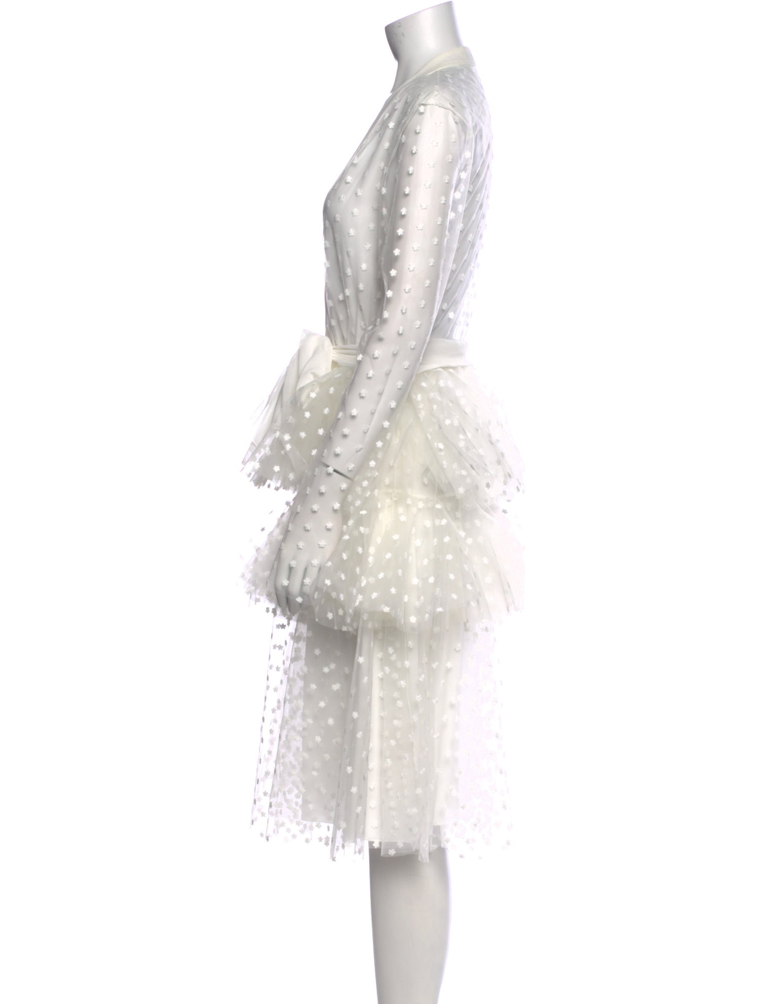 Philosophy di Lorenzo Serafini Lace Pattern Midi Length Dress