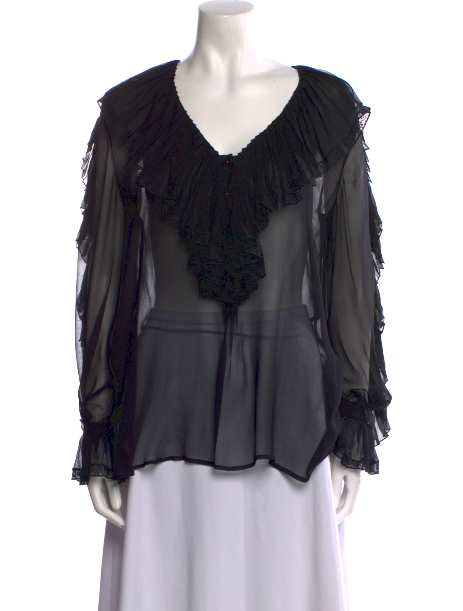 Philosophy di Lorenzo Serafini V-Neck Long Sleeve Blouse