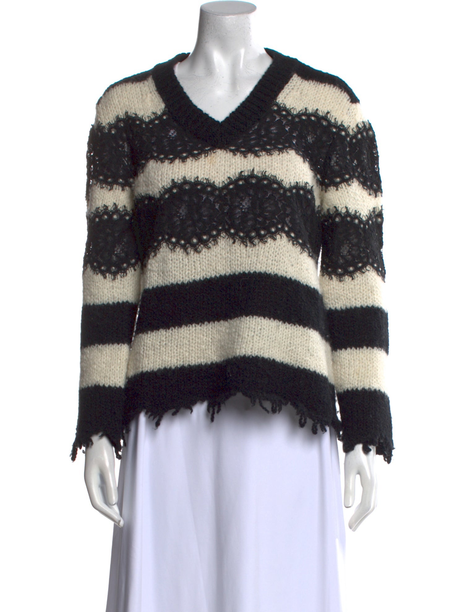 Philosophy di Lorenzo Serafini Wool Striped Sweater