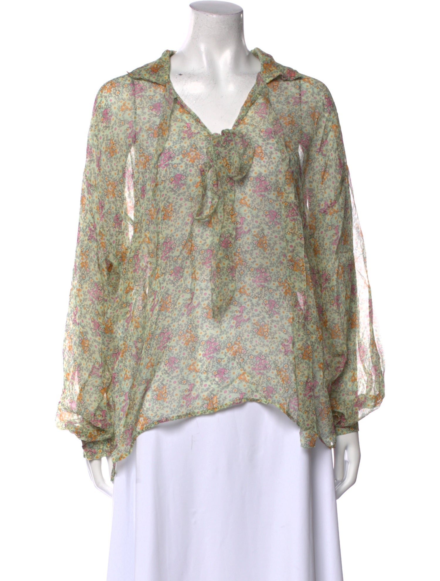 Philosophy di Lorenzo Serafini Silk Floral Print Blouse