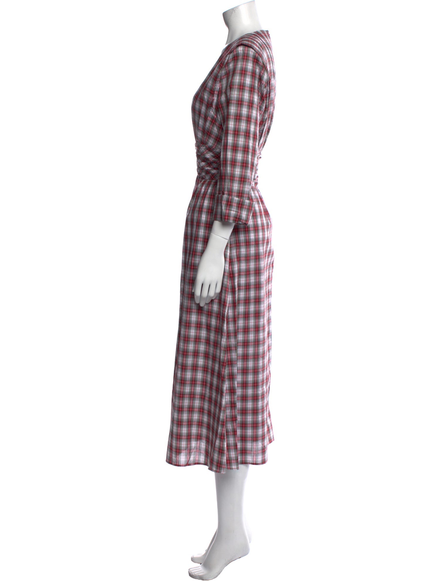 Philosophy di Lorenzo Serafini Plaid Print Midi Length Dress
