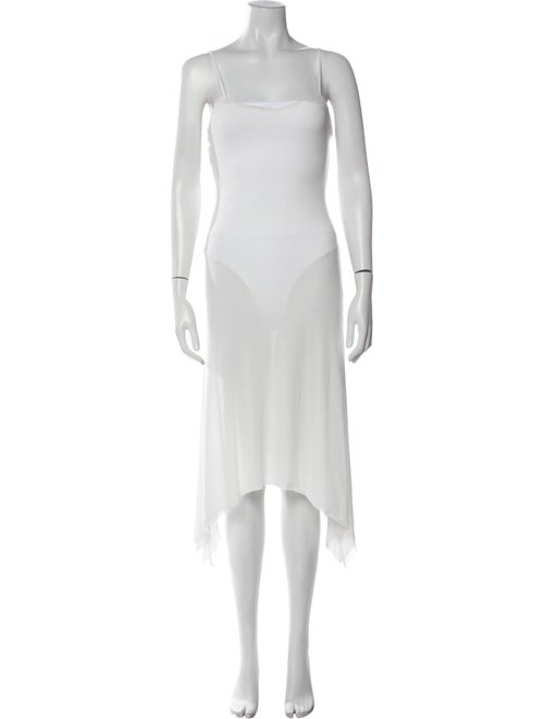 Philosophy di Lorenzo Serafini Square Neckline Midi Length Dress