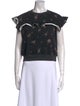 Philosophy di Lorenzo Serafini Floral Print Crew Neck Crop Top