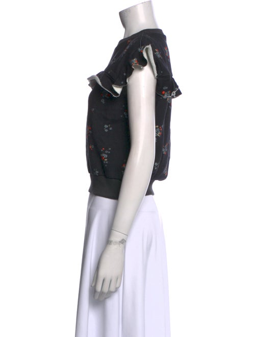 Philosophy di Lorenzo Serafini Floral Print Crew Neck Crop Top