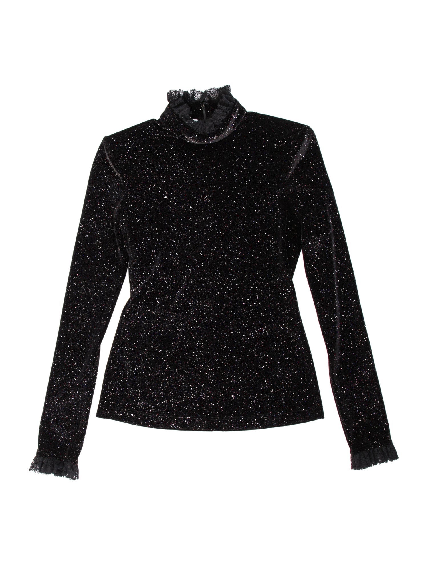 Philosophy di Lorenzo Serafini Polka Dot Print Turtleneck Crop Top w/ Tags