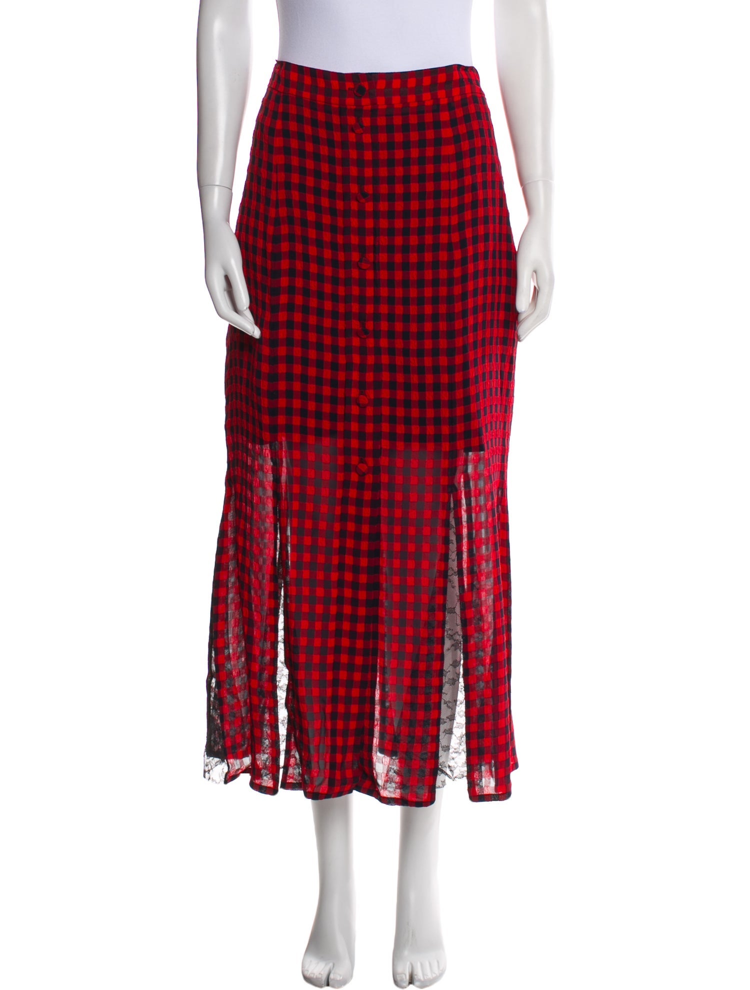 Philosophy di Lorenzo Serafini Plaid Print Midi Length Skirt w/ Tags