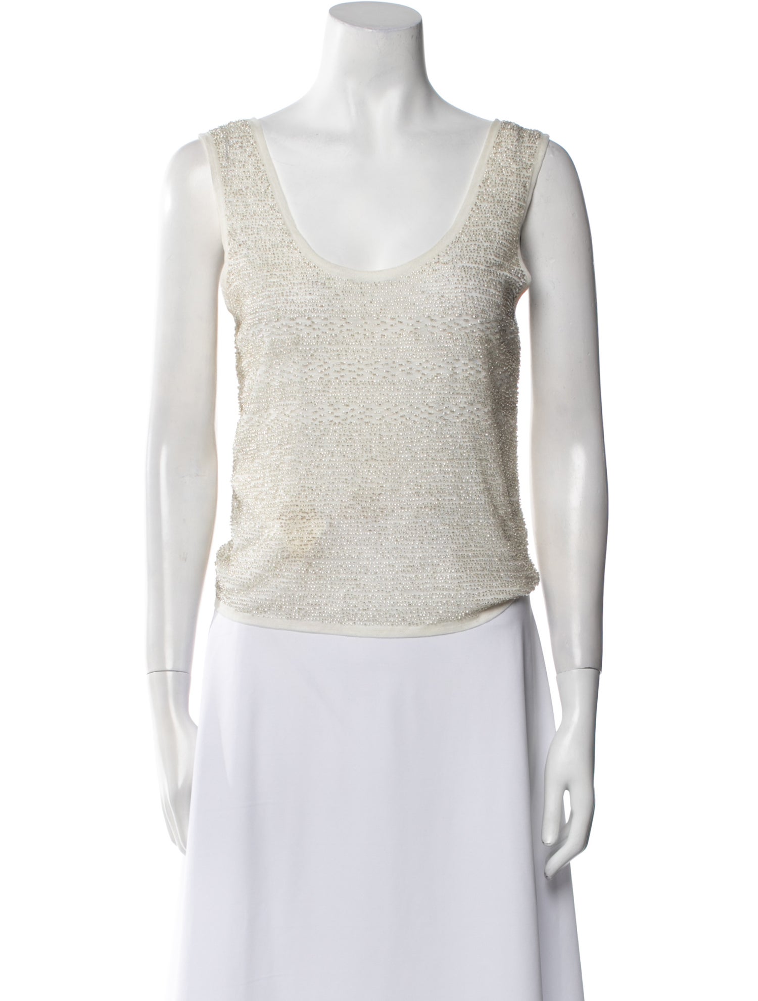 Philosophy di Lorenzo Serafini Scoop Neck Sleeveless Crop Top