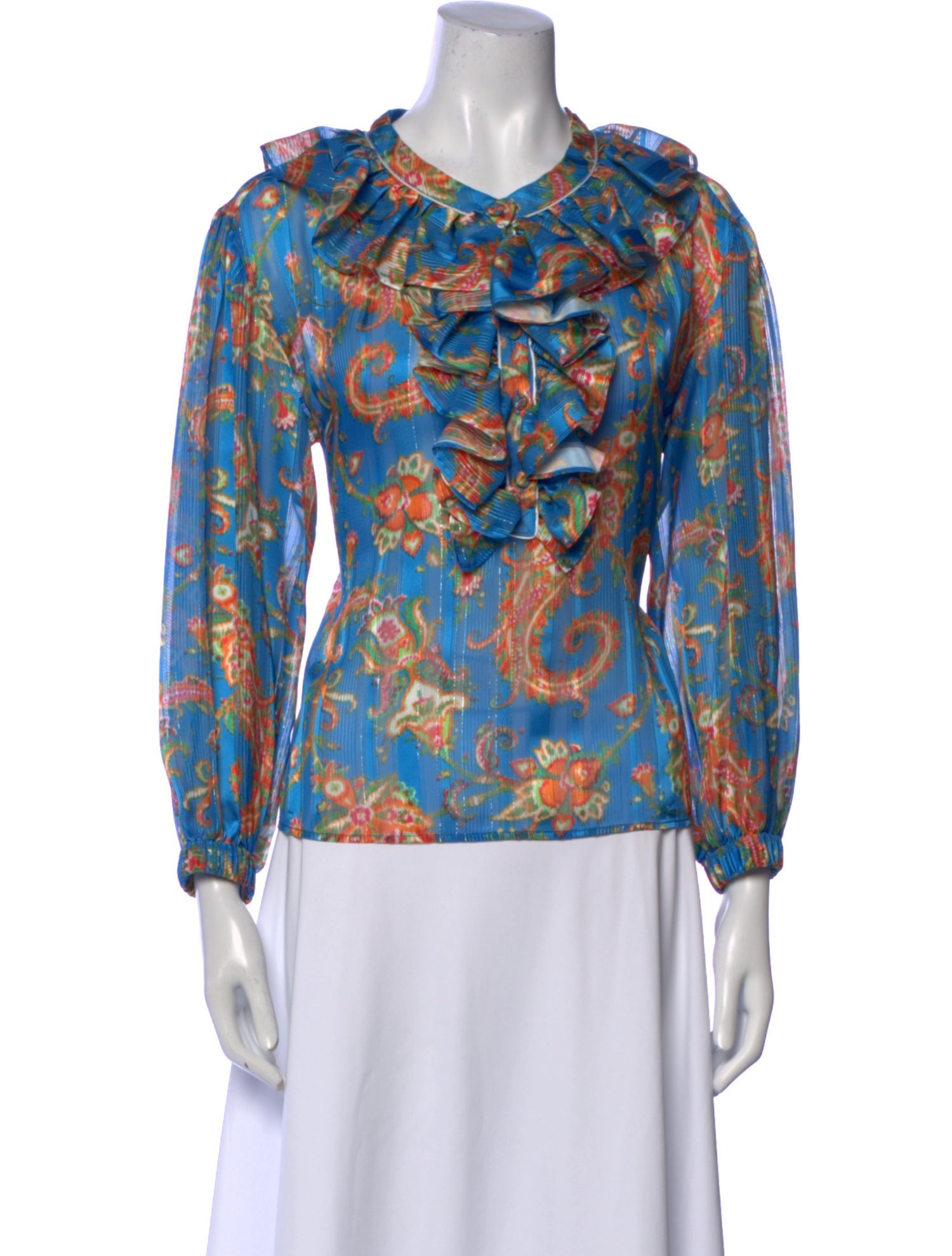 Philosophy di Lorenzo Serafini Floral Print Crew Neck Blouse w/ Tags