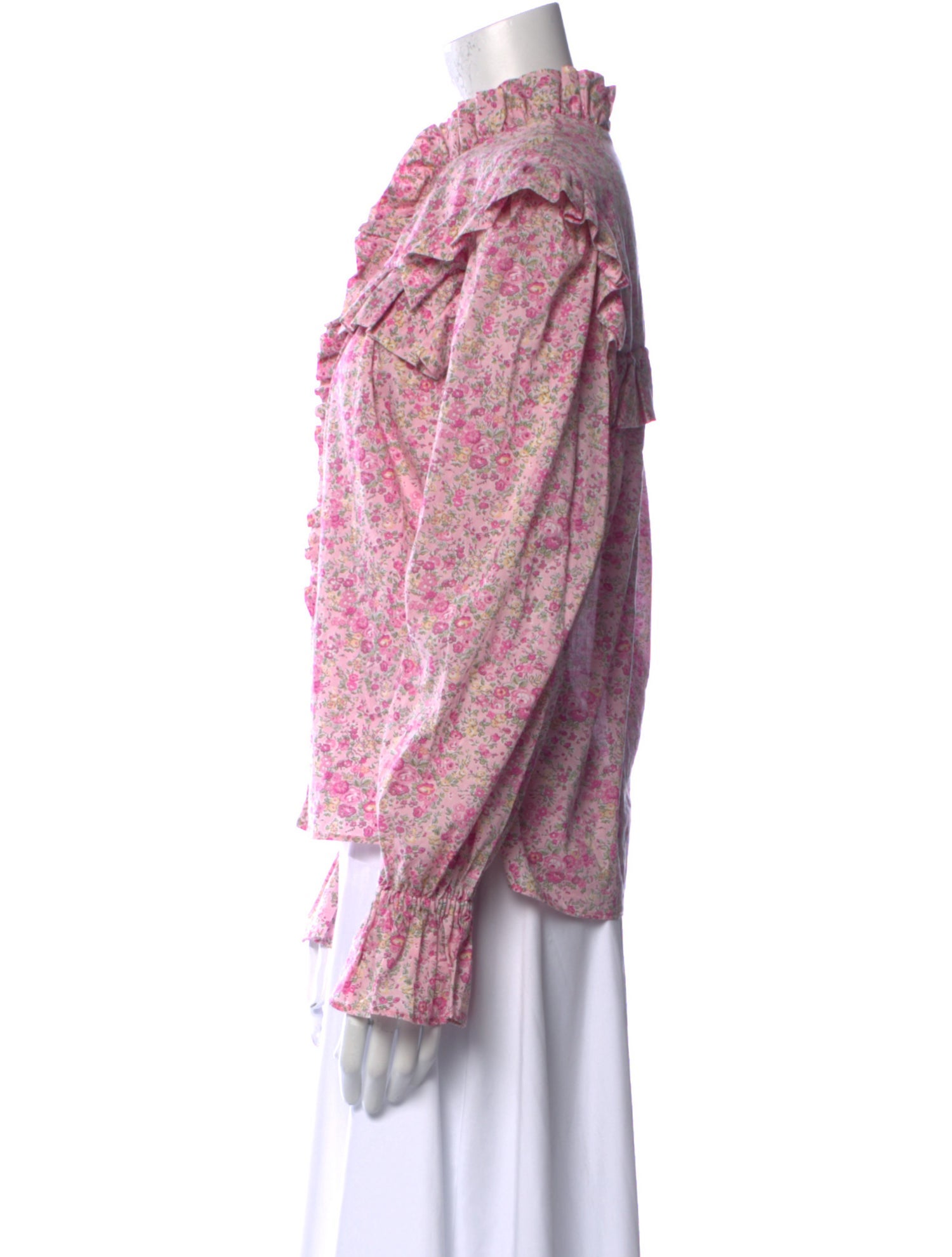 Philosophy di Lorenzo Serafini Floral Print Mock Neck Blouse