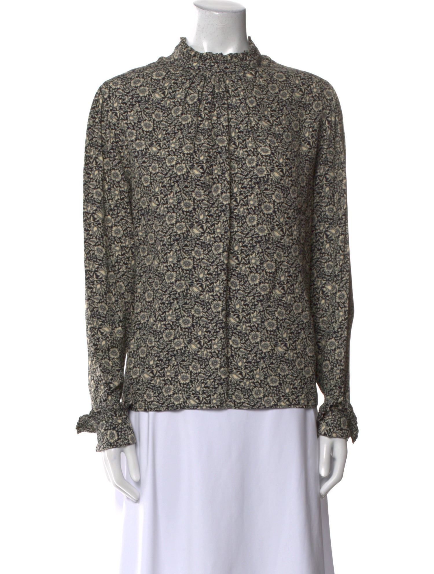 Philosophy di Lorenzo Serafini Floral Print Mock Neck Blouse