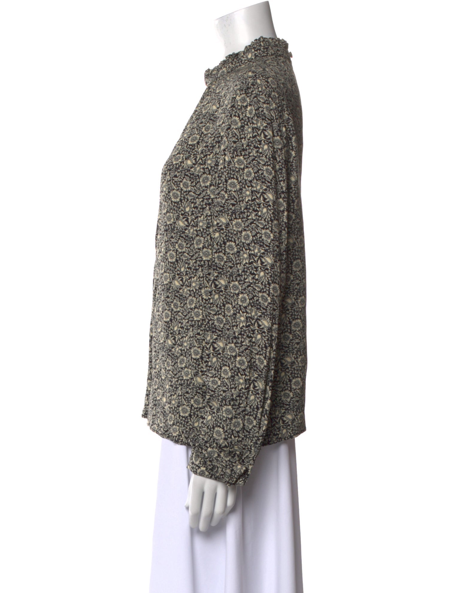 Philosophy di Lorenzo Serafini Floral Print Mock Neck Blouse