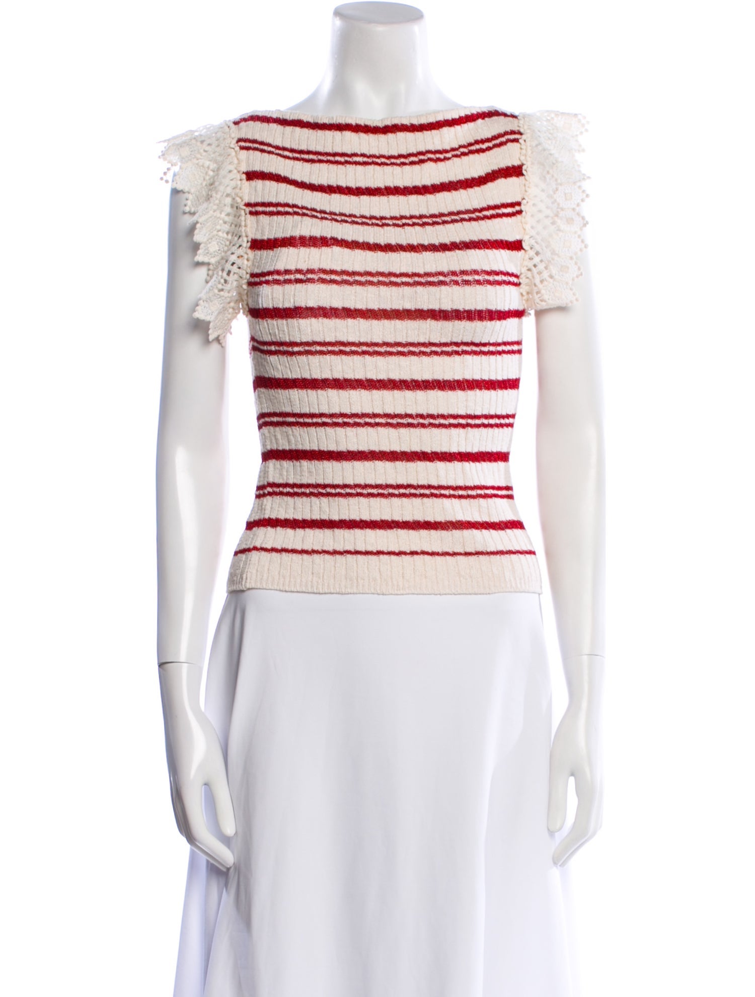 Philosophy di Lorenzo Serafini Striped Bateau Neckline Top