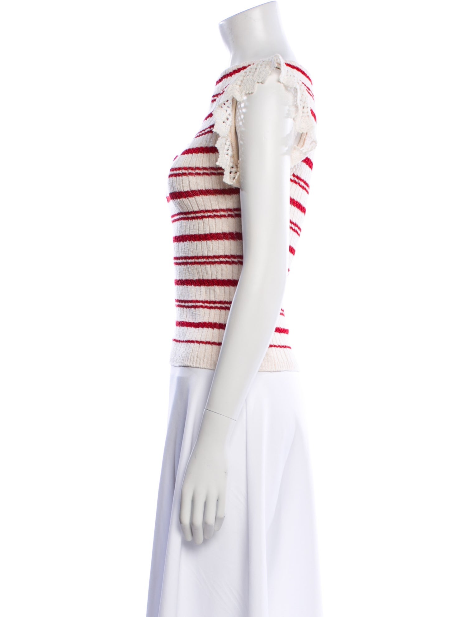 Philosophy di Lorenzo Serafini Striped Bateau Neckline Top