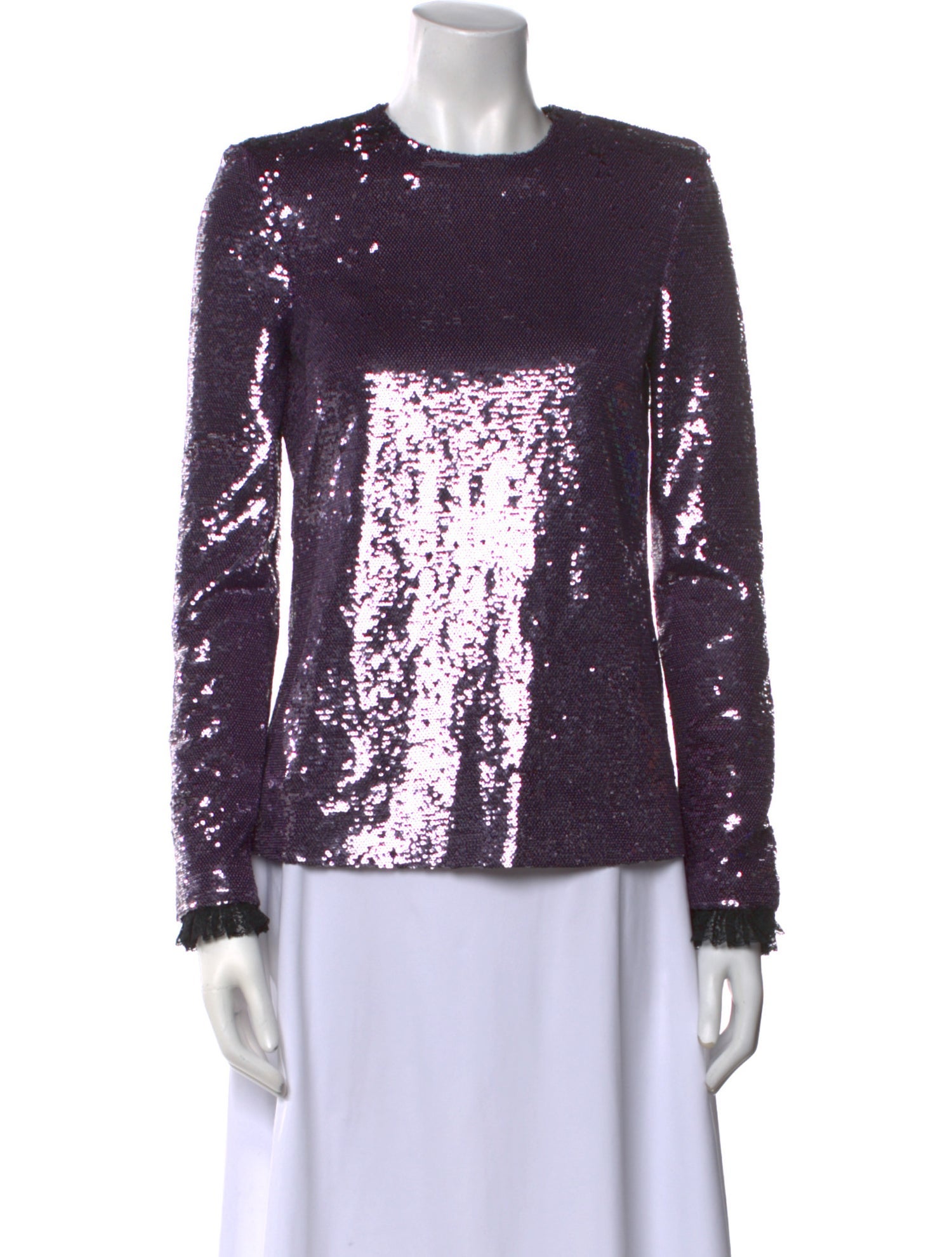 Philosophy di Lorenzo Serafini Crew Neck Long Sleeve Blouse