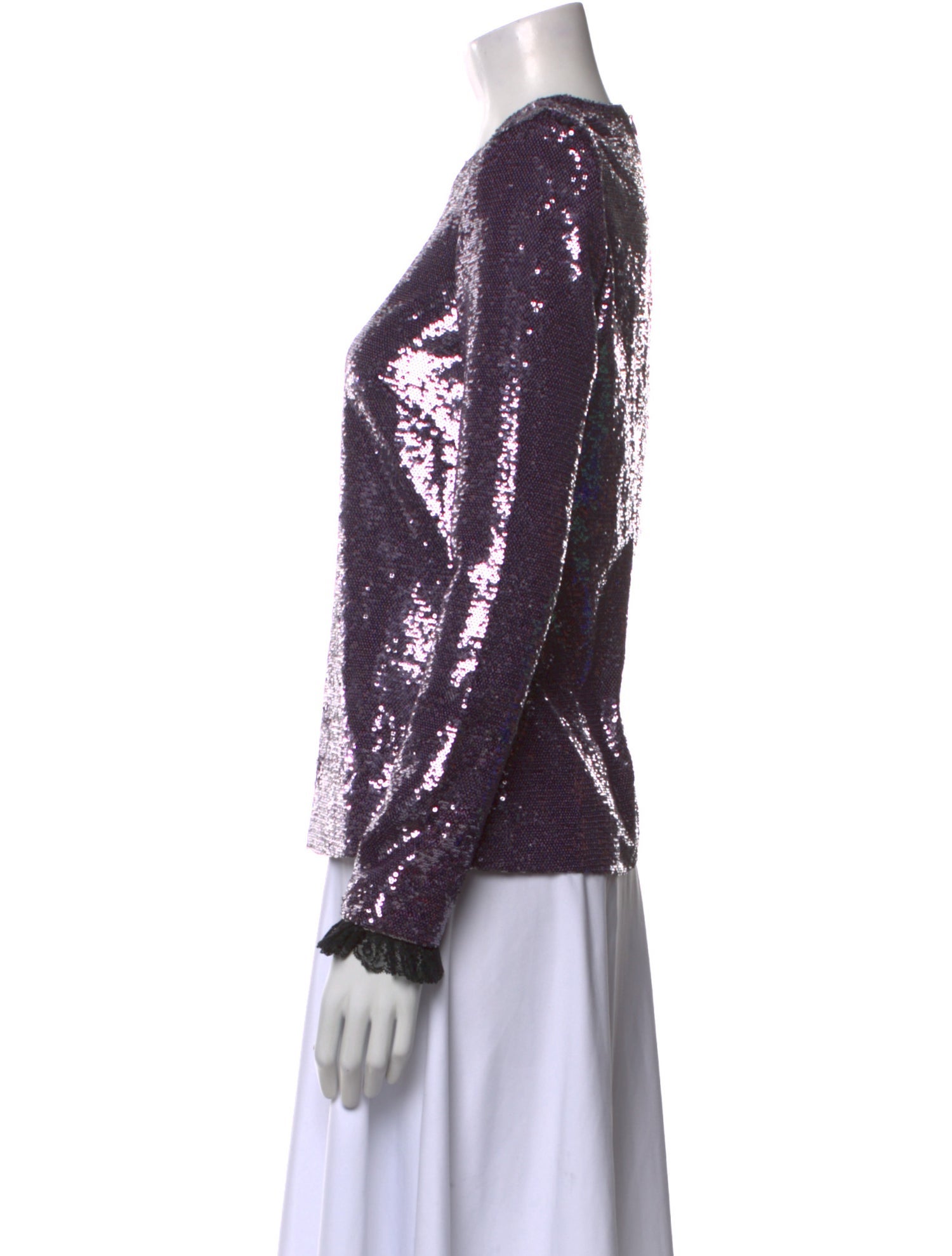 Philosophy di Lorenzo Serafini Crew Neck Long Sleeve Blouse