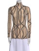 Philosophy di Lorenzo Serafini Animal Print Mock Neck Top