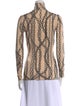 Philosophy di Lorenzo Serafini Animal Print Mock Neck Top